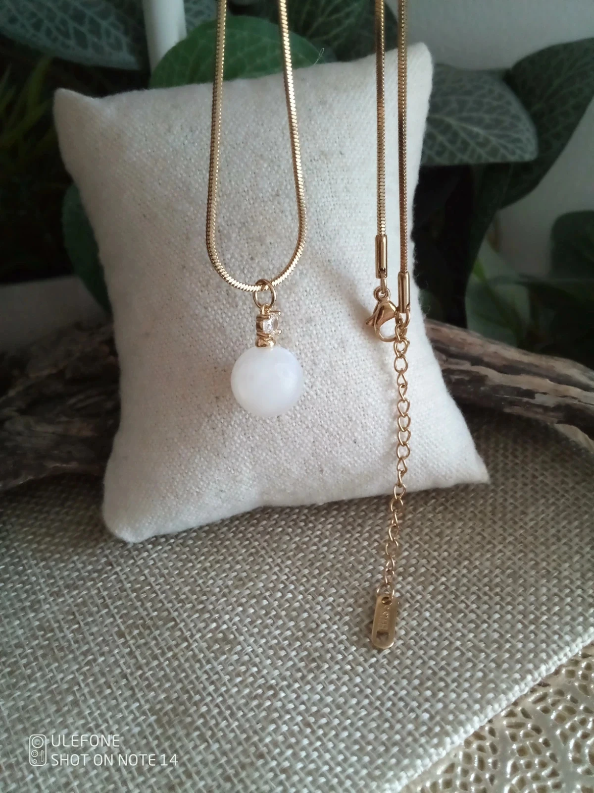 Collier perle de lune naturelle 10mm – photo 2